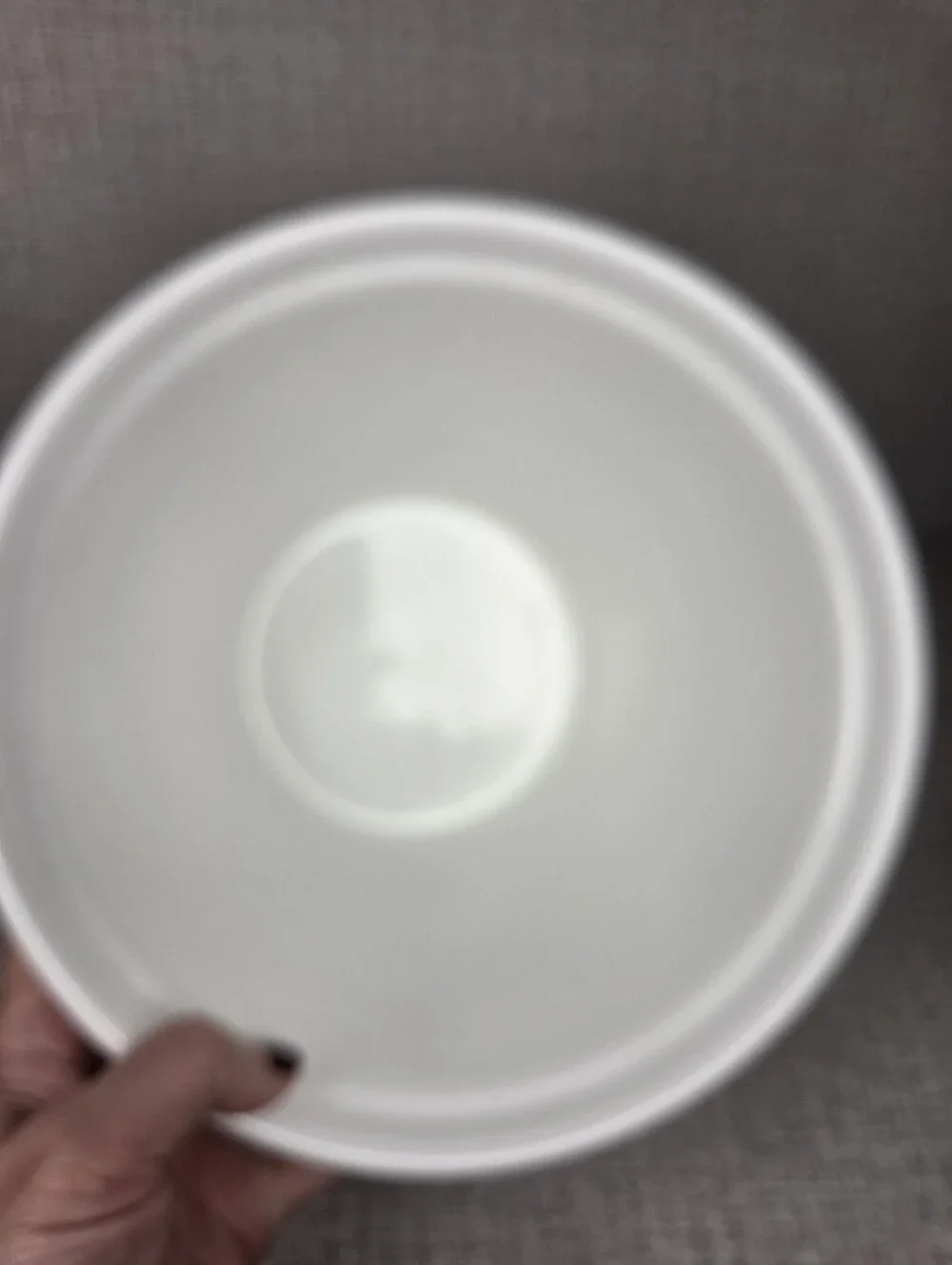 Crate & Barrel LARGE White Ceramic Popcorn Bowl Tub 7.25” Tall